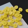 40pcs Creative Mango Buttons 2 Holes Orange Buttons Mini Colored Fruits Buttons  Clothes Accessories