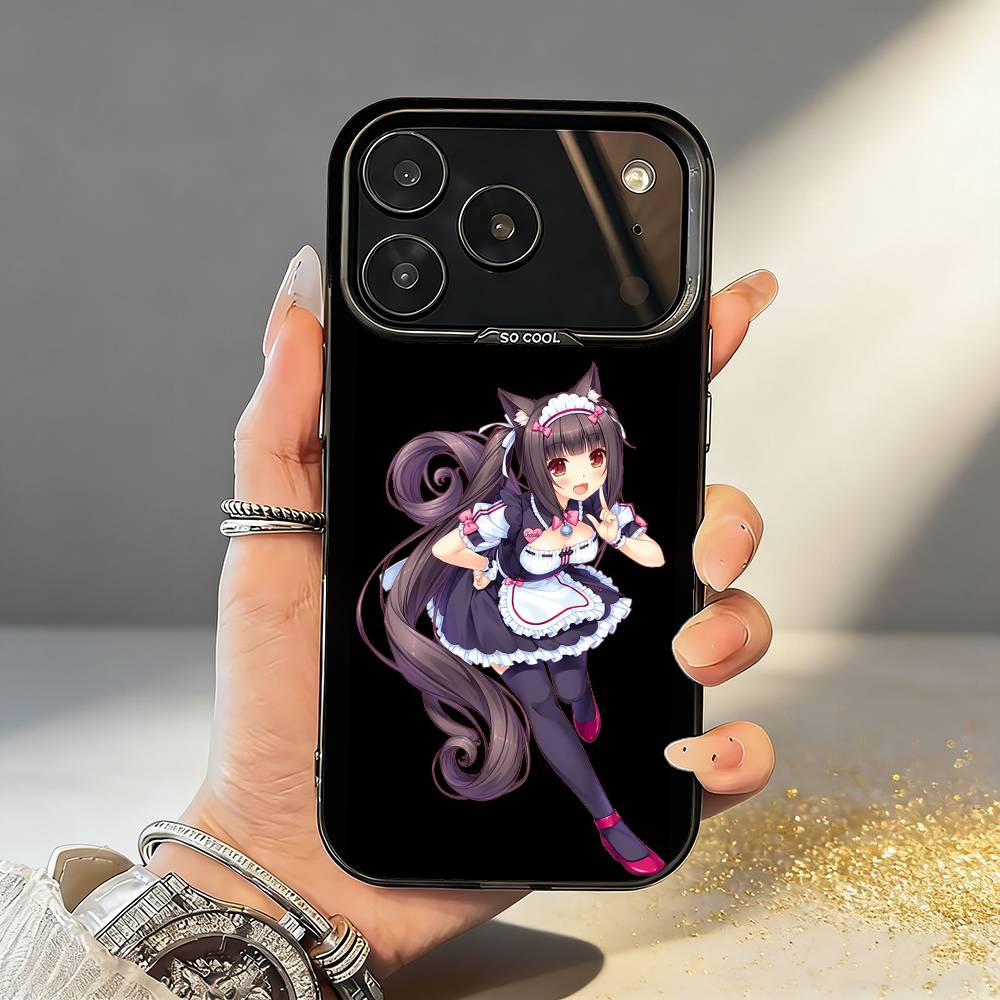 N-Nekopara girls Game Phone Case For iPhone17,16,15,14,13,12,11,Pro,MAX White Matte Shockproof Cover