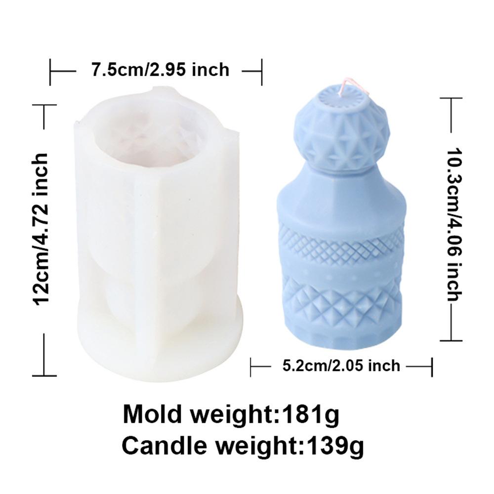 Cute Gourd Shaped Candle Silicone Mold Handmade Perfume Wine Bottle Aromatherapy Gypsum Mold Home Candle Production Kit