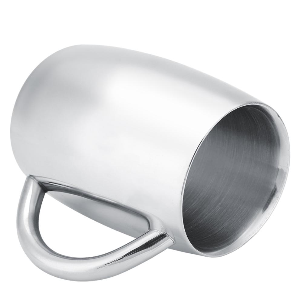 1 Stück Edelstahl Doppelwand Kaffeetasse Bier Teetasse mit Henkel für Küchengadget(# 2)