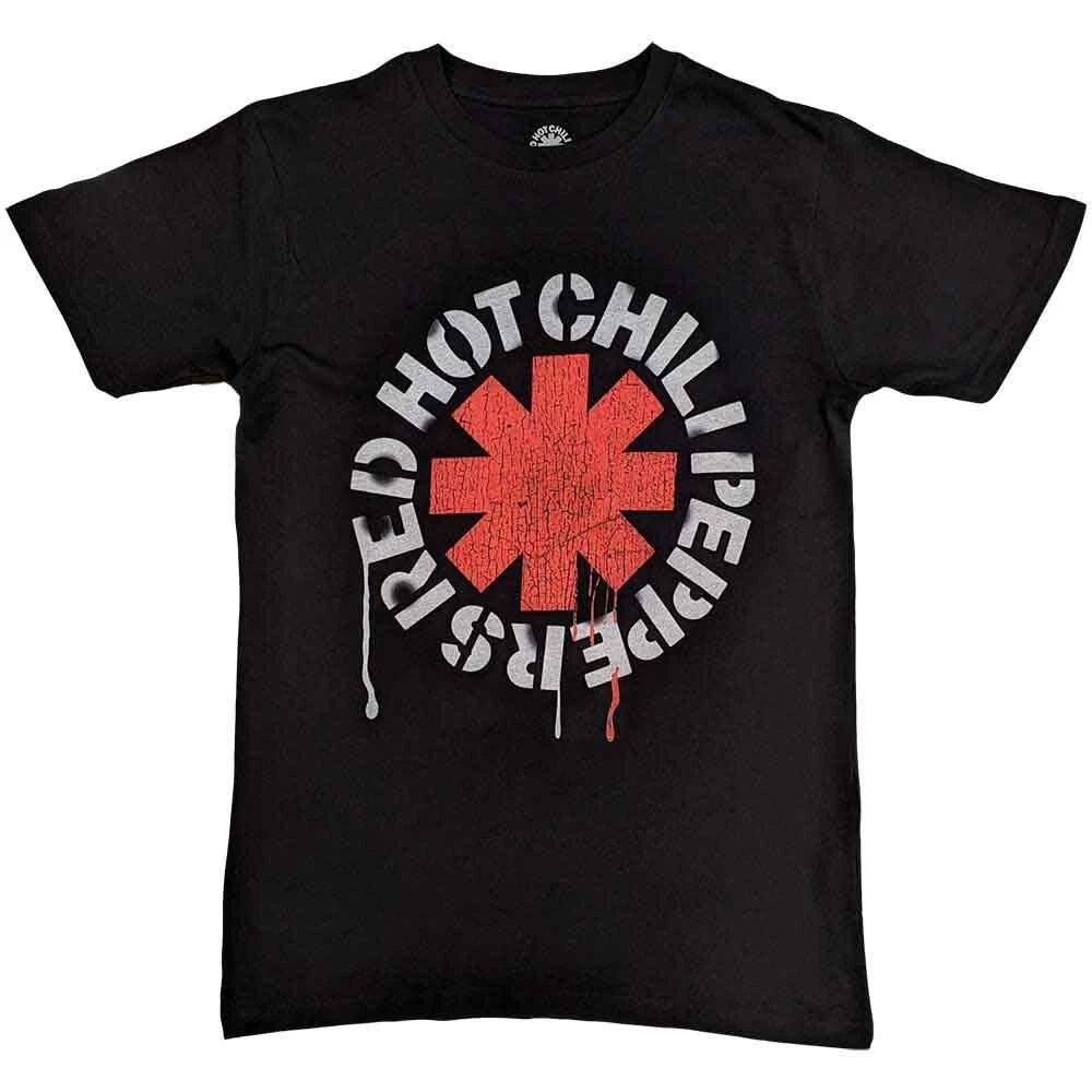 Red Hot Chili Peppers Men s Stencil RHCP T-Shirt Black 3XL
