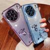 KADEM Für TECNO Spark 20 Pro+ Hülle TPU Handyhülle Glitzer Blume Ästhetik
