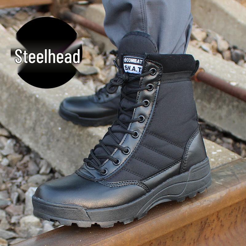 Men s Steel Toe Combat Boots 37-41