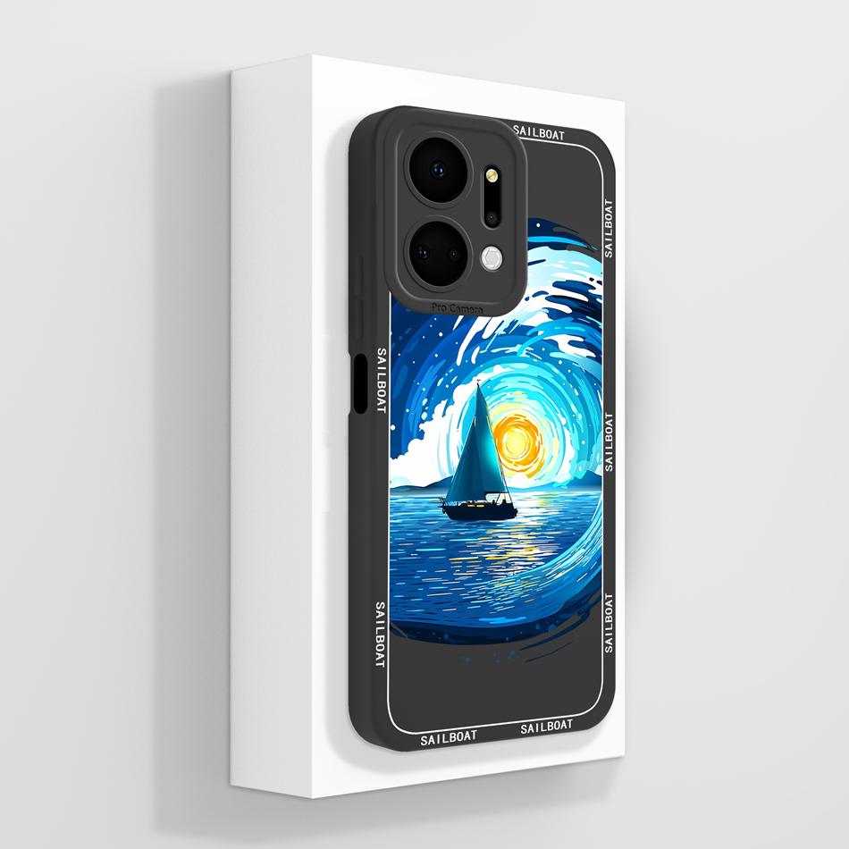 Für Honor X7 X7A X7C X7D X70 Hülle Anime Faule Katze Funda Für Honor X 7 Weiche Flüssigsilikon Handy-Rückseite Vollschutzhülle