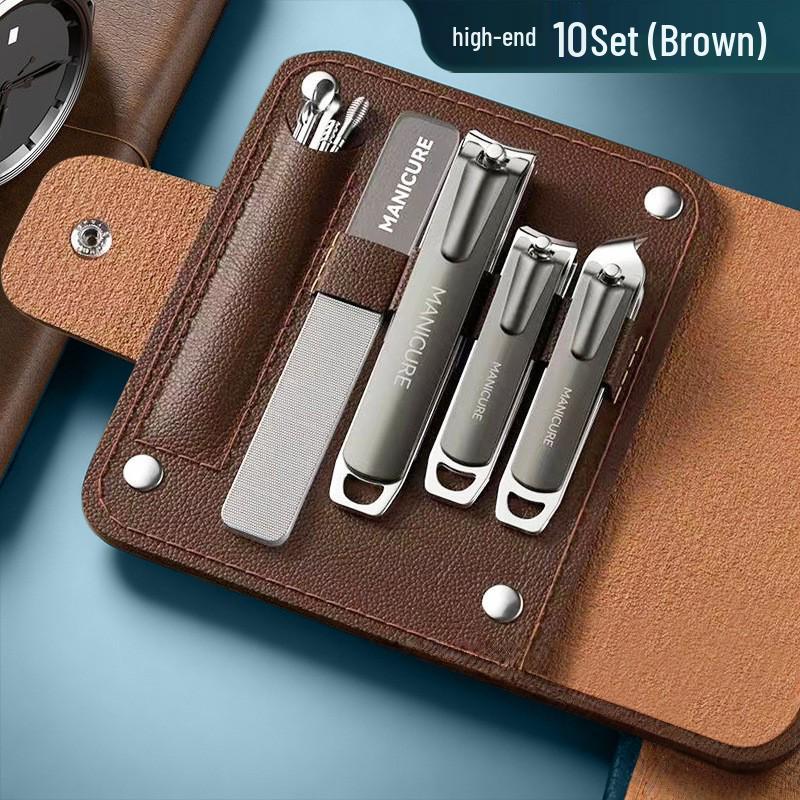 Luxury Home Nail Kit: Clippers, Scissors, Ear Spoon, Foot Care Knife, Paronychia Specialist