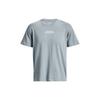 Under Armour Outline Letter Print Round Neck Short Sleeve T-Shirt Men Tops Blue 1379109-465