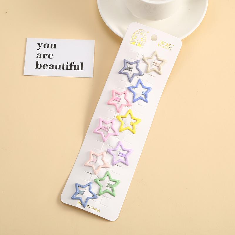 2023 Ice Cream Color Star Hair Clips for Girls – Cute BB Bangs Clips