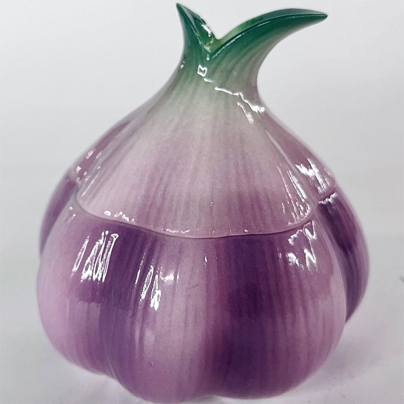 

Purple Onion-Shaped Ceramic Storage Jar, Unique Home Decor Organizer for Kitchen, Bathroom, or Office, Elegant Gift Idea фіолетовий