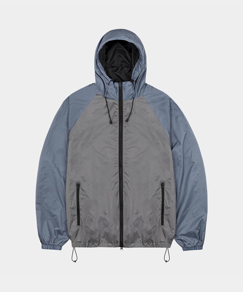 LETTERCOMO Two-Tone Shell Windbreaker Urban Blue