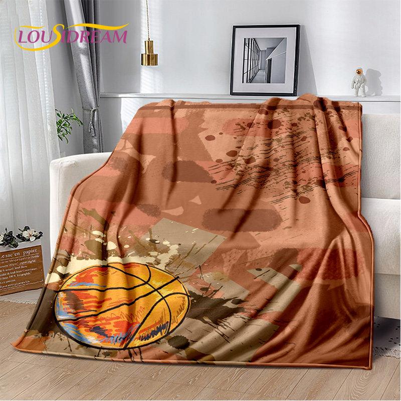 Basketball Art Cartoon Soft Plush Blanket,Flannel Blanket Throw Blanket for Living Room Bedroom Bed Sofa Picnic Cover Bettdecke