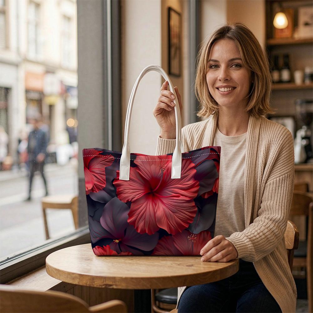 Elegant Floral Printed Shoulder Bag for Daily Outdoor Commute Travel Use