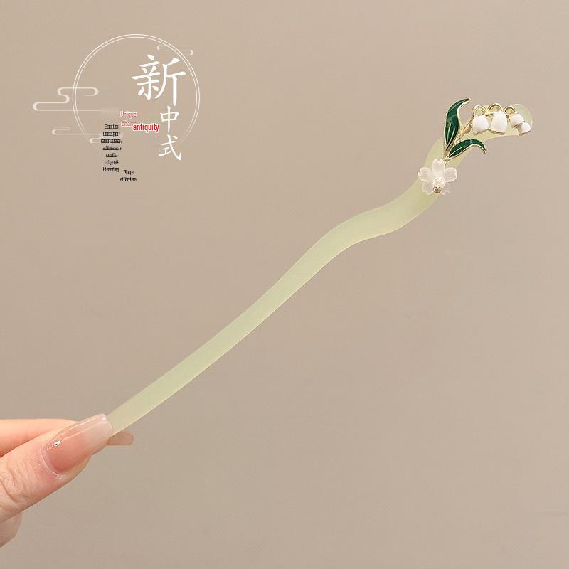 Elegante Hanfu-Blumenhaarnadel: High-End Quasten-Stufen-Schütteln für Hochsteckfrisur