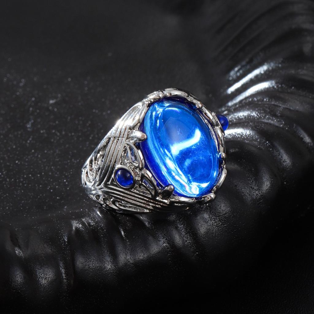 European Style Men's Sapphire Ring High Quality Classic Fashion Party Jewelry Engagement or Gift