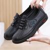 New Comfortable Women's Shoes with Soft Soles, Anti-Slip, Mother Shoes, Flat Platform Embroidered Fashion Flats for Middle-aged and Senior Women