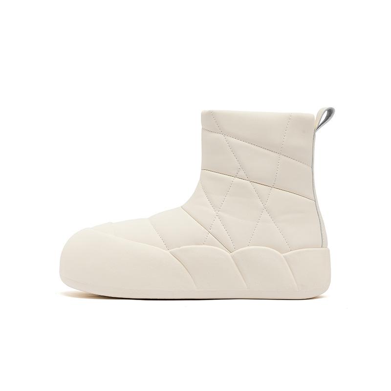 White Snow Boots Winter New Velvet Thickened Outdoor Short Boots Platform Bread Cotton Shoes