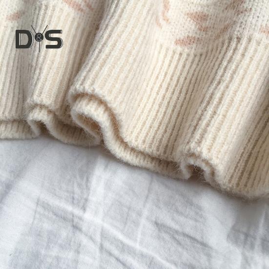 Women Autumn Winter Loose Fit Sweater O Neck Long Sleeve Pullover Tops Striped Print Knitting Jumpers Casual Knitwear