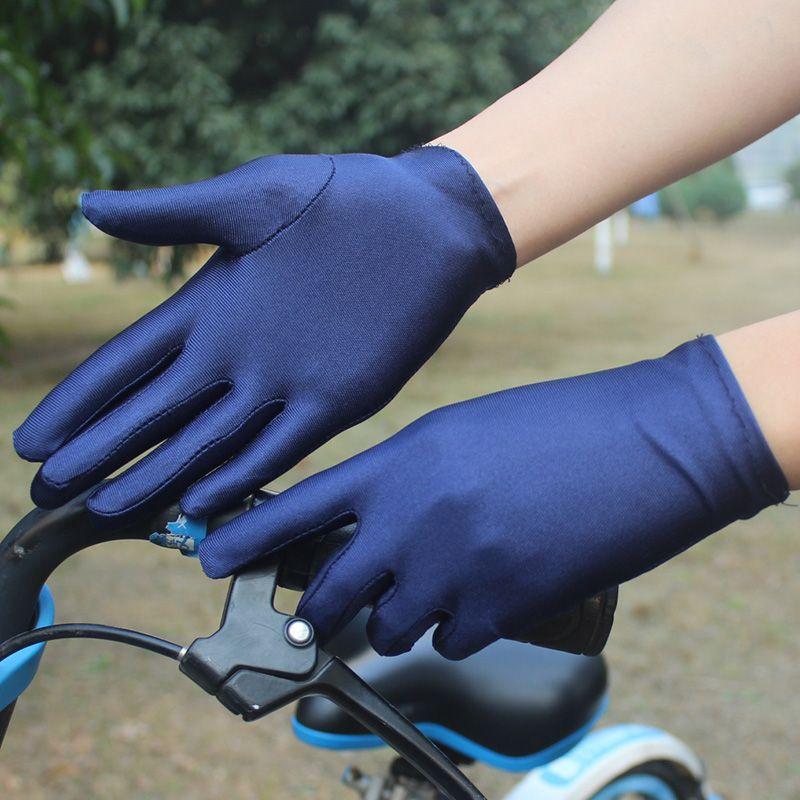 

Women s Summer Sun Protection Gloves Long Thin Elastic Breathable Tight Dance Etiquette Black and White Gloves Tea Picking Anime Spring Women s short navy blue 2 pairs