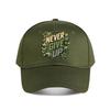 Never Give Up Military Motivation Baseball Cap Fashion Outdoor Sports Sunhat Unisex Snapback Cap Womens