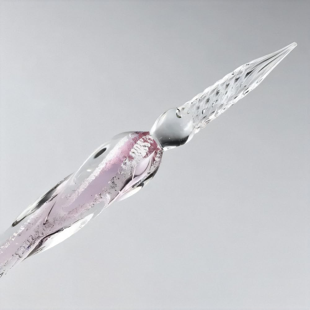 Four Cart Cute Handmade Glass Pen, Pink 4-Color Pen