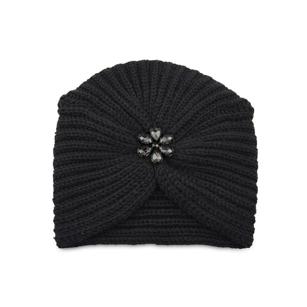 Knit Hat For Women Winter Warm Breathable Bohemian Wool Blend Beanie Black