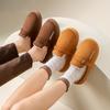 Fashion Fashion Women Indoor Fluffy Slippers for Autumn and Winter Thick Sole Anti-Slip Light Weight Couples House Floor Cotton Shoes
