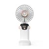 Portable Handheld Mini Fan Foldable Neck Hanging Fans 5 Speed USB Rechargeable Fan with Phone Stand and Display Screen 2400mAh