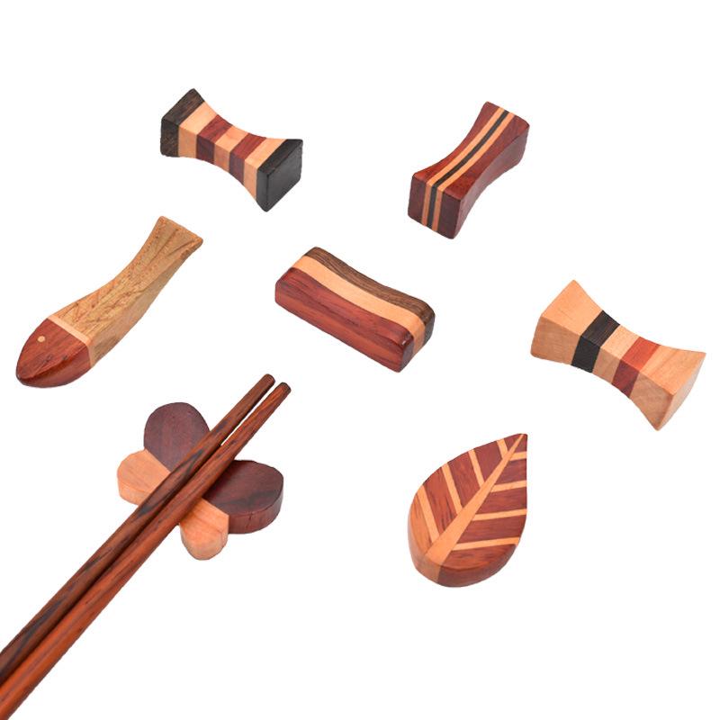 Japanese Style Rosewood Chopstick Rest - Dual-Use for Home & Hotel.