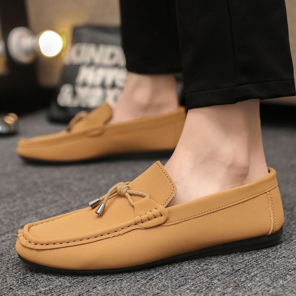 Fashion Soft Men's Leather Shoes With Tassels Plain Low Price Footwear Offer High Quality Fashion Cowhide In Promotion Male Casual Shoe
