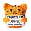Cute Positive Crochet Animals Emotional Support Cat Finished Handwoven Animal Friends Gift 14W121WEF2W2