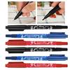 6 Pcs Skin Marking Pen Double Ended W/Fine Thick Tip Black/Blue/Red