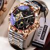 POEDAGAR 1415 Luxus Herren Skelett Tourbillon Automatisch Mechanische Herrenuhr Wasserdicht Leuchtend Edelstahl Herrenuhren