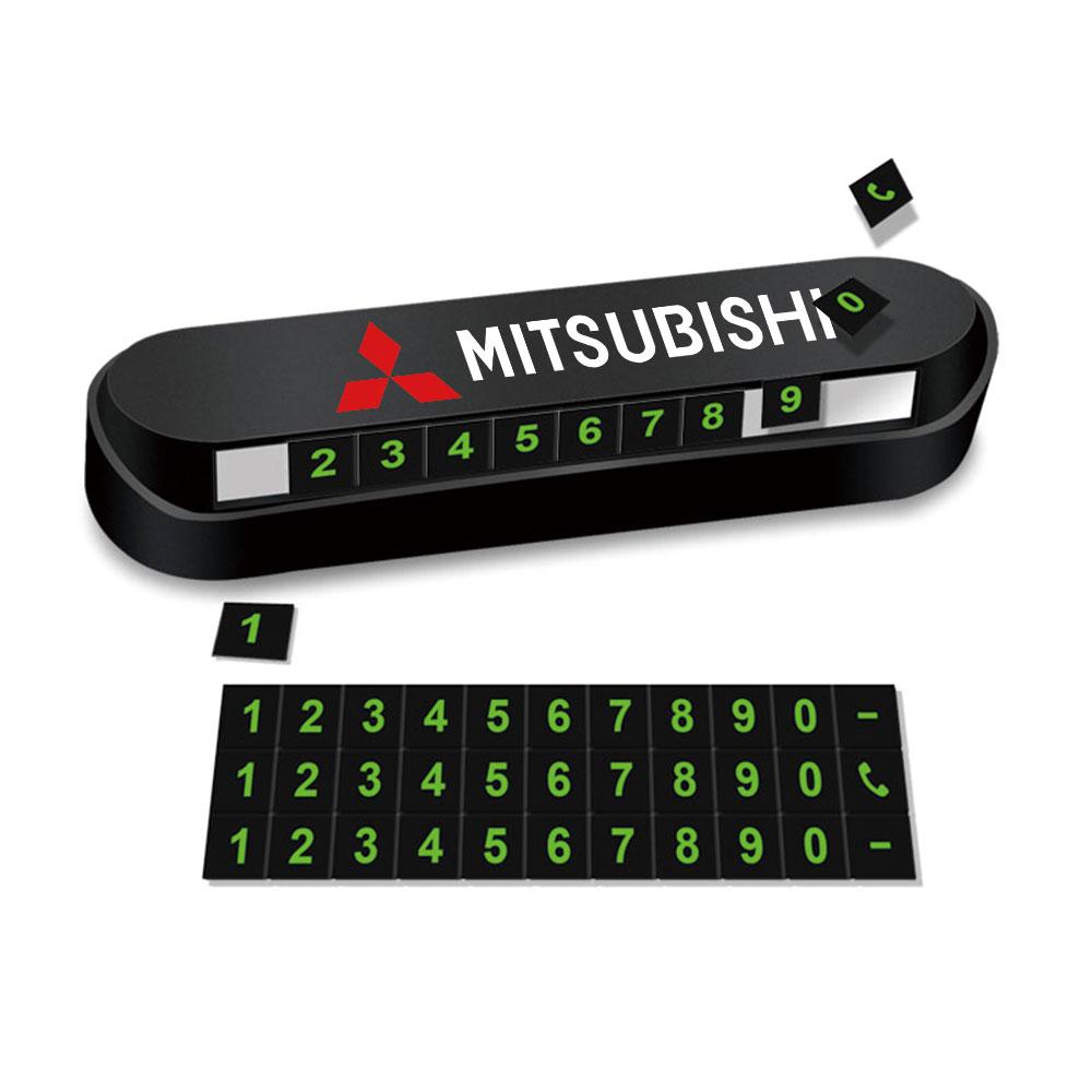 Bil Multifunktionell Tillfällig Parkeringsskylt Telefonnummerplatta Tillbehör För Mitsubishi 9 Ralliart X EX L200 Colt Outlander Pajero