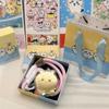 999 Pure Gold Chiikawa Jii-san Hachi-san Usagi Phone Lanyard Keychain Pendant