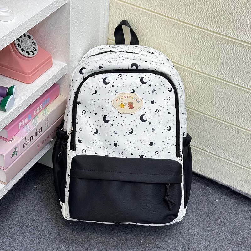 Schoolbag college style small fresh sweet cute stars high value backpack beautiful girl versatile lightweight large capacity backpack