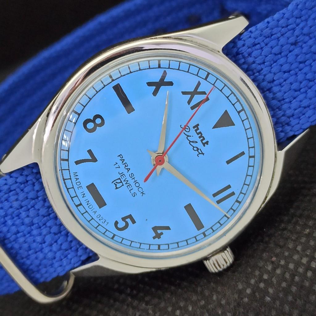 

USED HMT PILOT INDIAN MENS MECHANICAL WATCH a295086-1 Sku556b-a295086