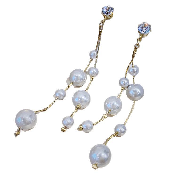 Trend 2025: Koreanische Perlen Quasten Hängeohrringe - Von Prominenten inspiriert