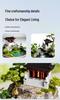 Chinese Retro Micro-Landscape Rockery Pavilion: Water-Absorbing Stone Aquarium Bonsai Ornament