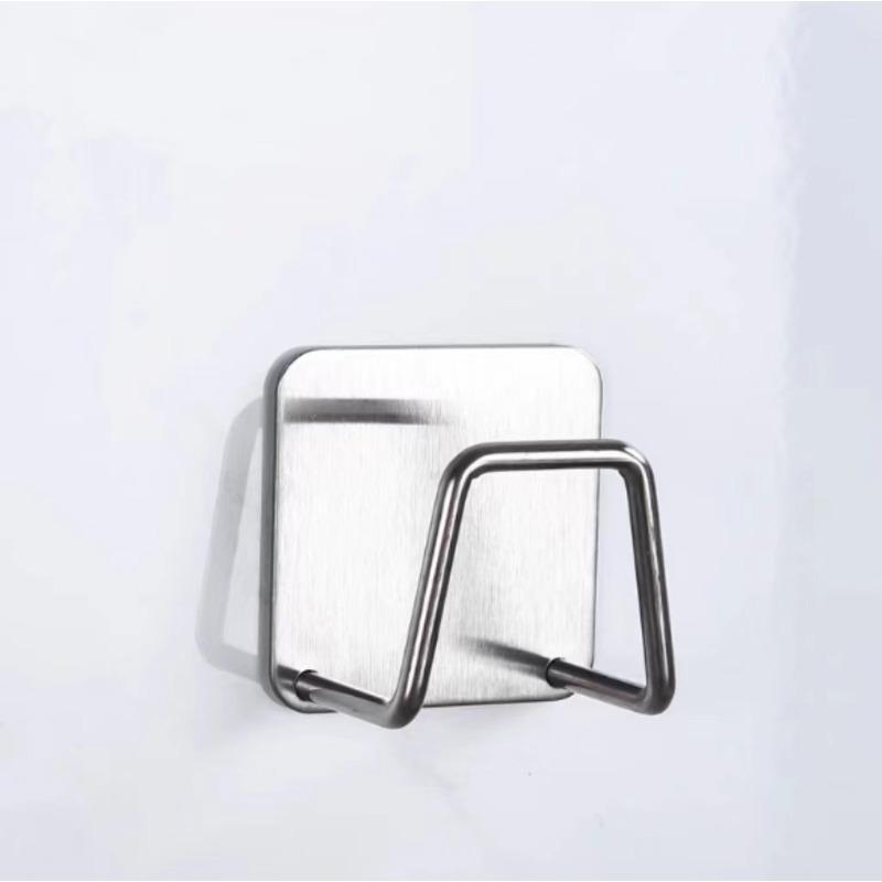 Edelstahl Schwamm Abtropfgestell, Bohrfreie Küchenspülenabdeckung, Topfdeckel aus Stahlwollekugel, Aufbewahrung Wandmontiertes Hängeregal