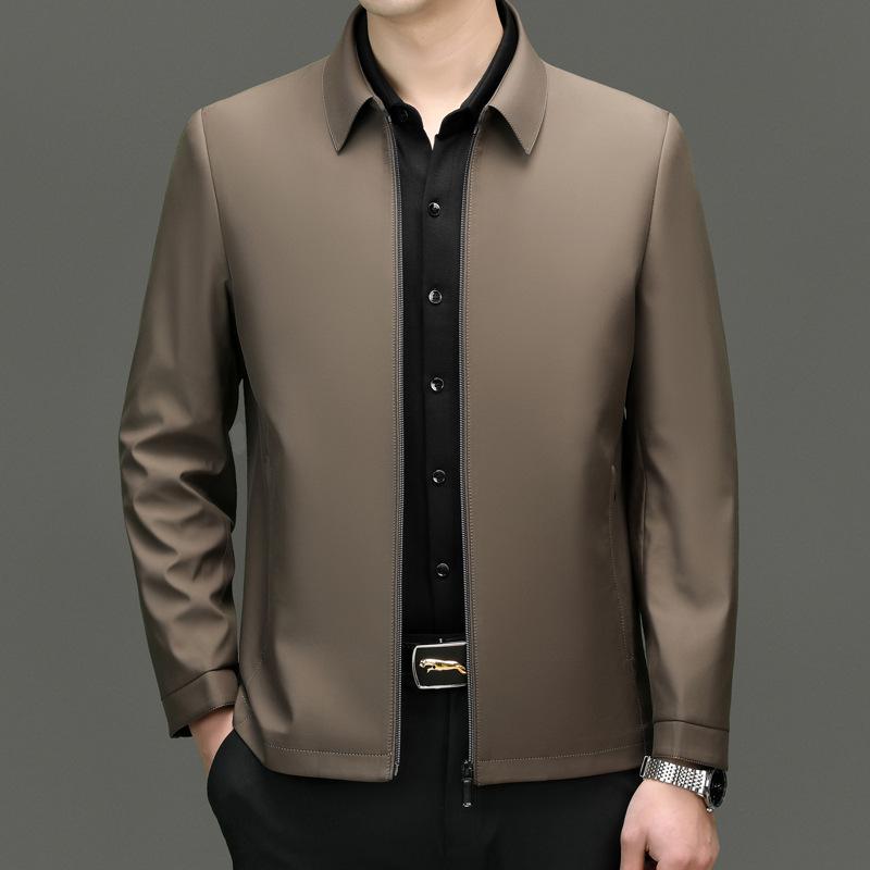 Executive Jacket Men s Spring New Style Lapel Short Daddy Loose Middle-aged Casual Jacket Men 170