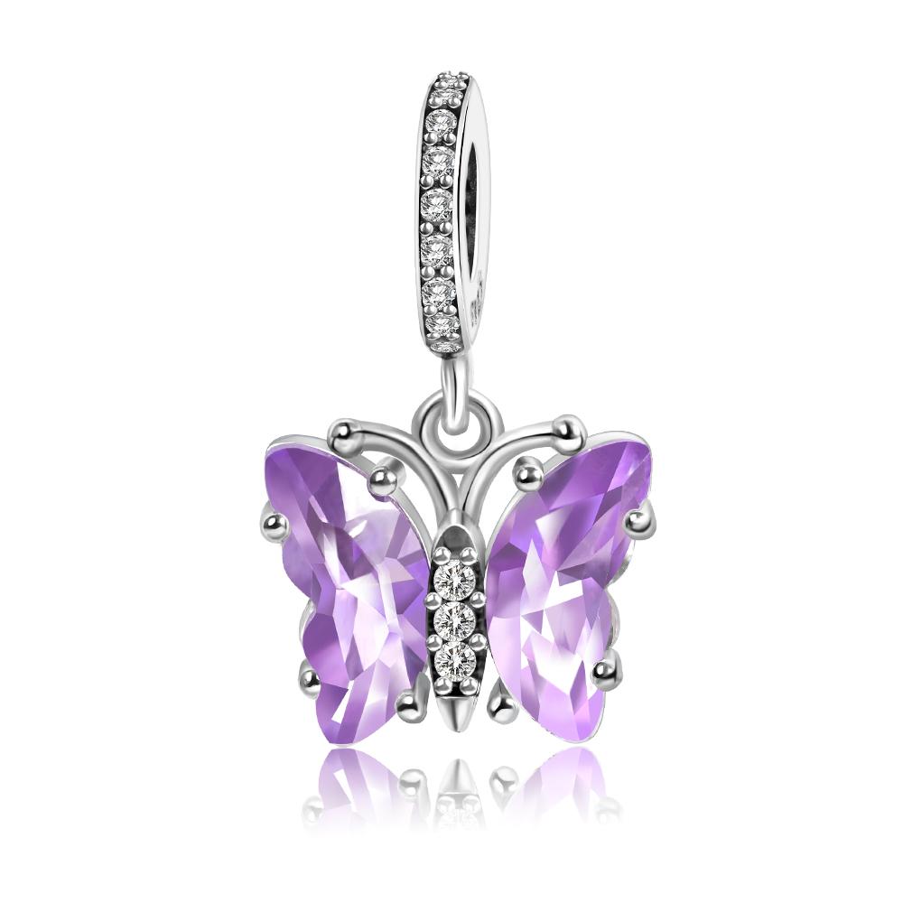 925 Sterling Silver Glow Firefly Butterfly Charms Fit Módní Originální náramky Dragonfly Bee Hmyz korálky Vlastní výroba šperků