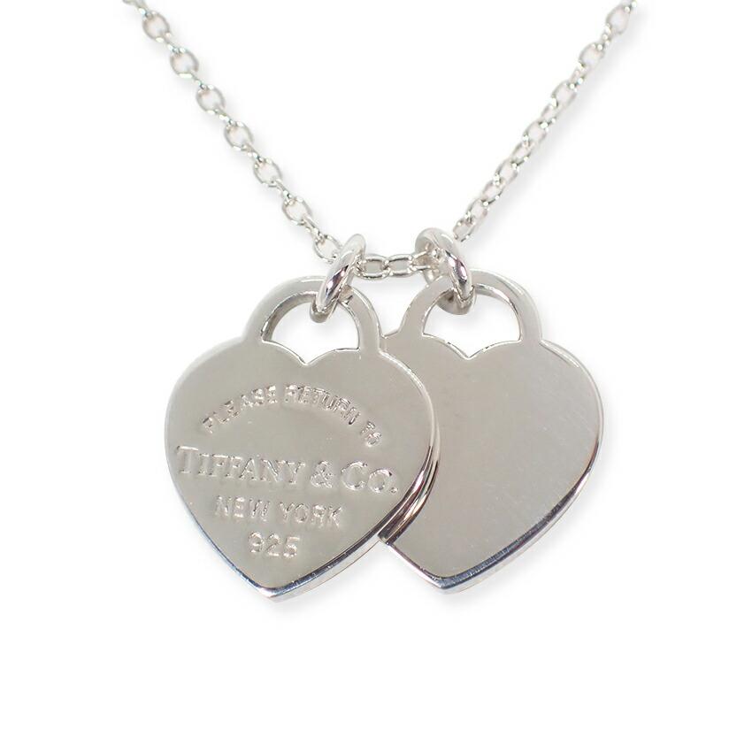 

[Був у використанні] TIFFANY/Tiffany 925/підвіска з подвійним сердечком із зворотним пальцем/g476-90