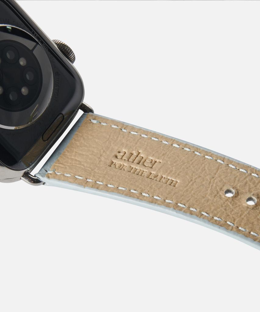 Adeo Apple Watch Galaxy Watch Recycled Vegan Leather Watch Strap Sky Blanc (A Type)