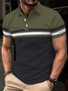 Men's Polo Shirt Button Collar Short Sleeve Pullover Summer Casual Sports Solid Color Striped Lapel Trend Men's T Shirt Tops