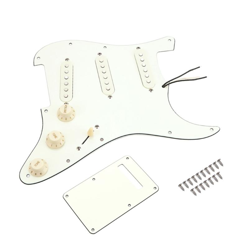 Prewired Pickups Set Loaded Pickguard Pickups Guitar Alnico 5 Pickups SSS Single Coil Pickups Cover Set Loaded Humbucker