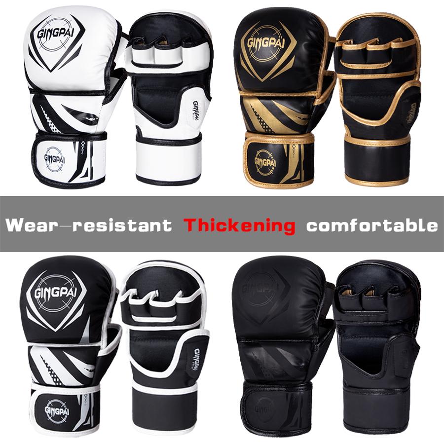 Professional MMA Half Finger Boxing Gloves Thickened Sanda Free Fighting Training Gloves for Mixed Martial Arts