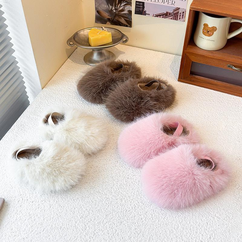 Children's Birkenstock Fuzzy Velvet Closed-Toe Slippers - Autumn/Winter 2025 Collection