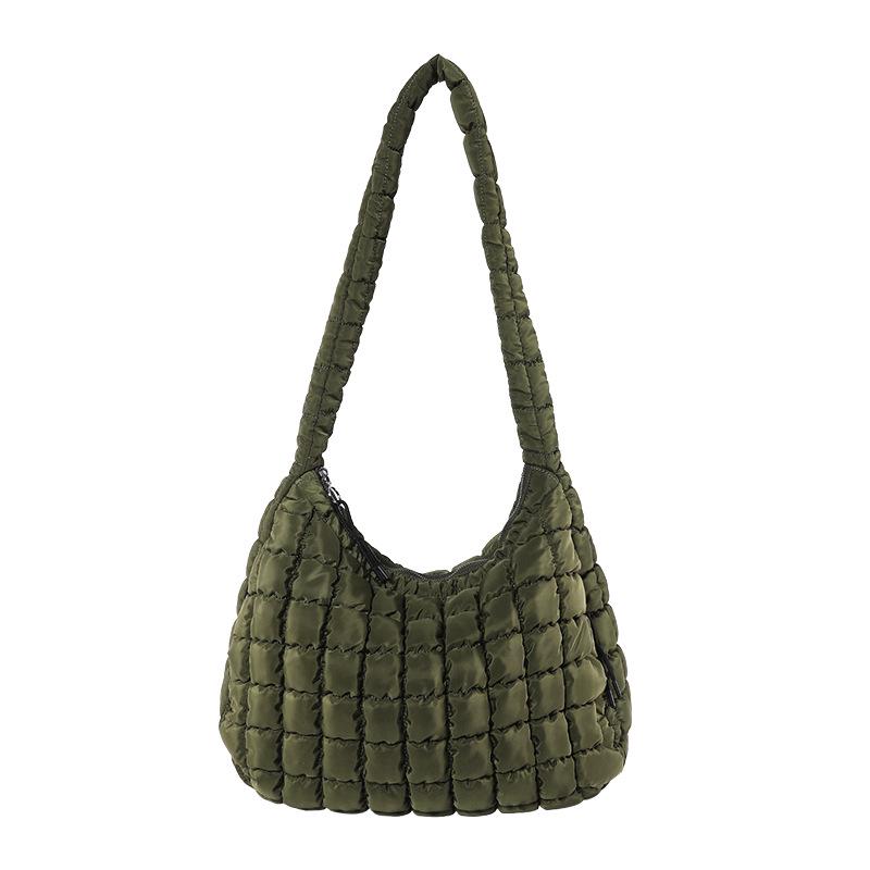 Giacca Casual in Cotone da Donna Stile Coreano a Pieghe a Nuvola con Spalle a Bolla Borsa a Tracolla