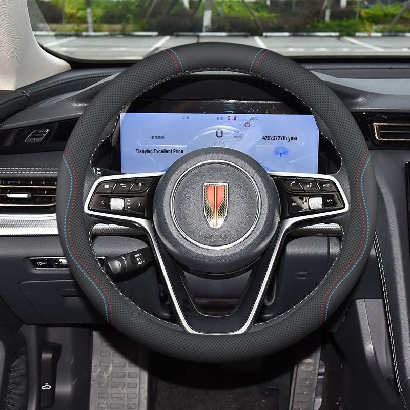Hongqi H5 Steering Wheel Cover: Non-slip, Odorless, No-sew Leather for Model 25 Modification