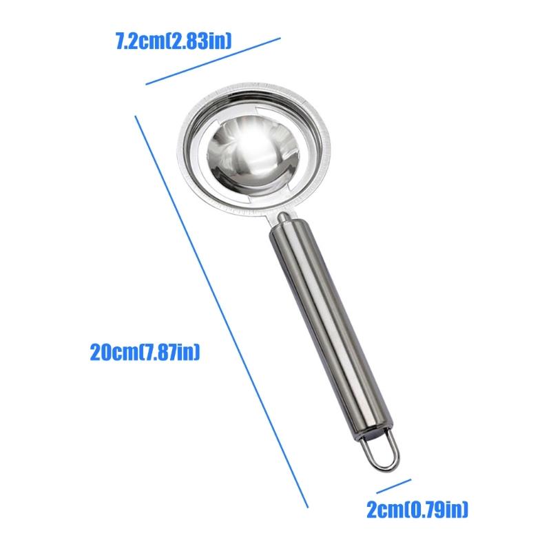 Efficient Eggs White Yolk Separator Long Handle Eggs Divider Tool Food Grade Stainless Steel Kitchen Gadget