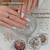 Flower Principal Rhinestone Nail Art Kit: Long Strip Bow Knot Mosaic with Glue-On Flat-Back Rhinestone Decorations